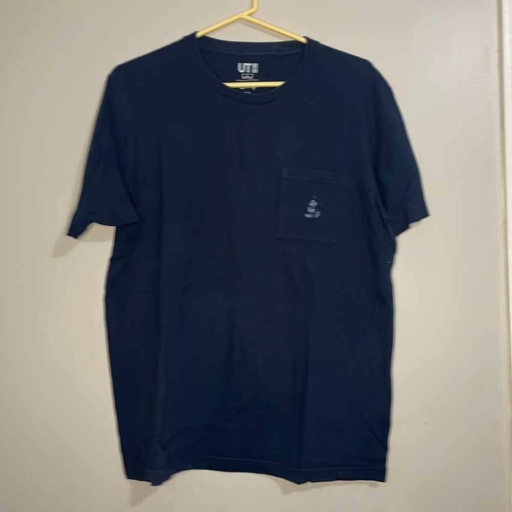 Navy Uniqlo x Disney short sleeve pocket tee